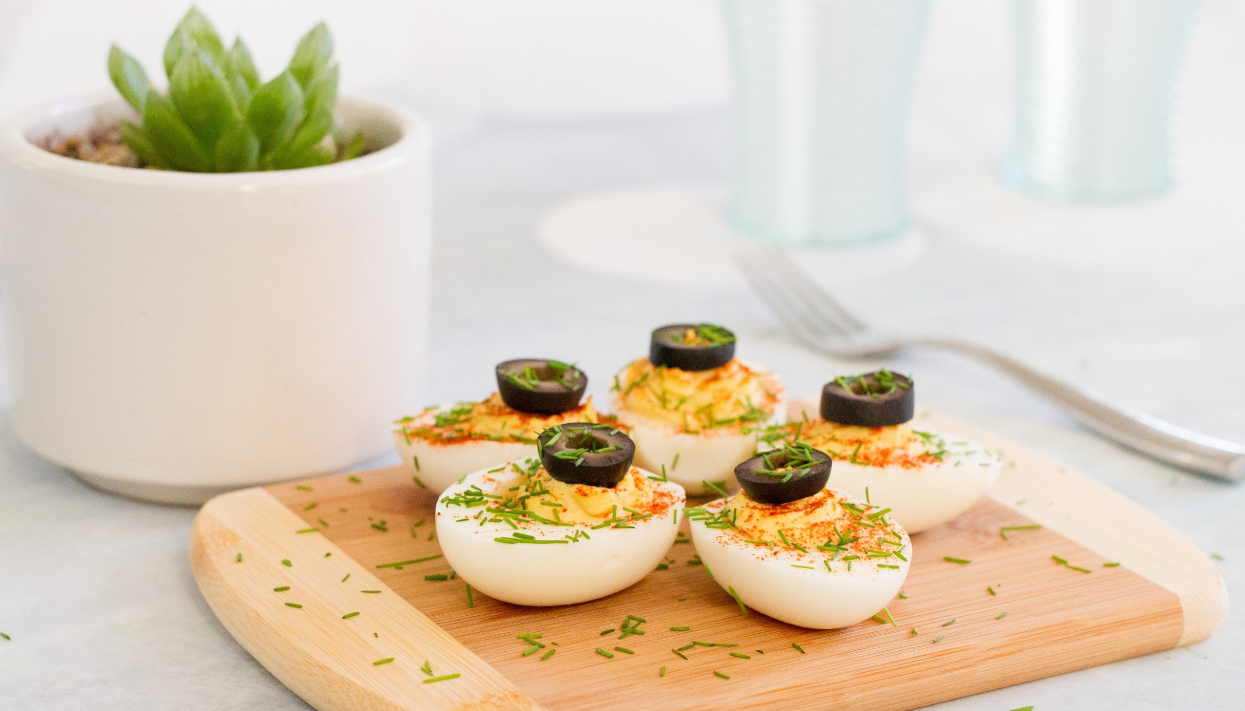 TANGY DEVILED EGGS MADE WITH YUMM SAUCE