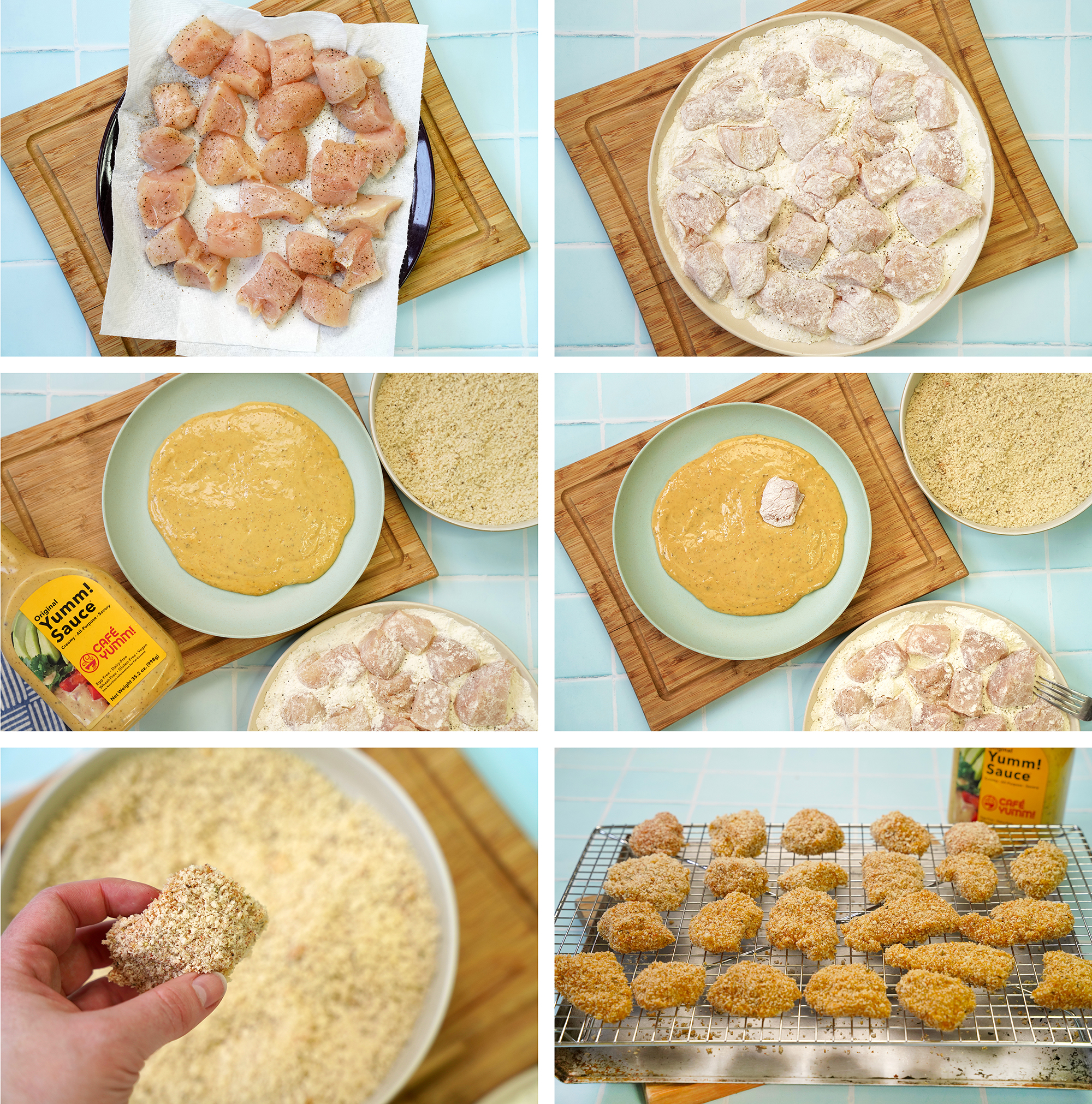 Baked Chicken Nugget Recipe with Yumm! Sauce