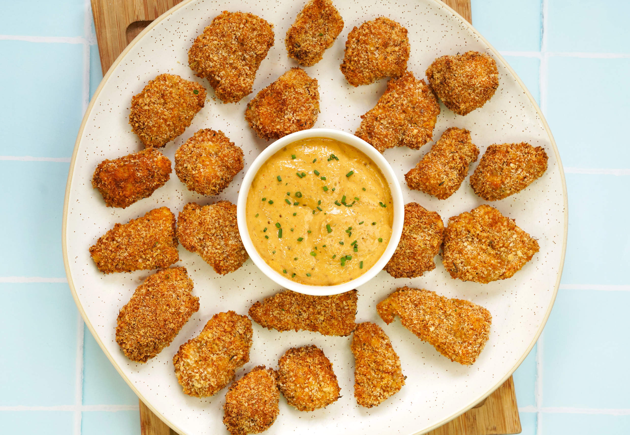 Baked Chicken Nugget Recipe with Yumm! Sauce